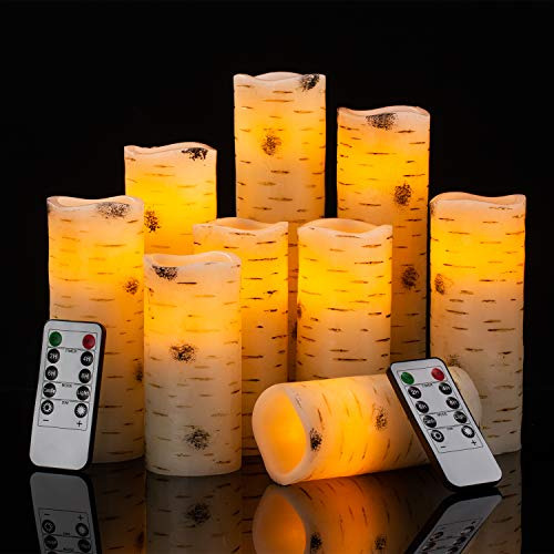 Juego De 9 Velas Led Parpadeantes Sin Llama Con Control Remo
