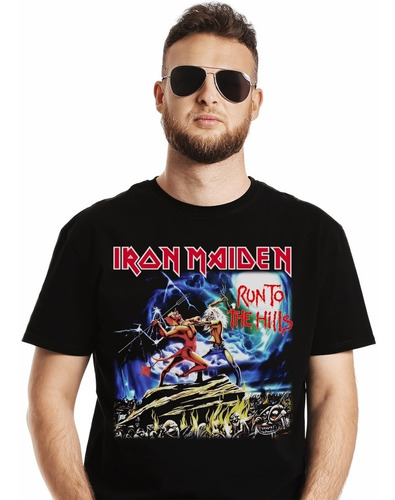 Polera Iron Maiden Run To The Hills Metal Impresión Directa