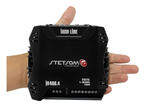 Modulo De Potencia Iron Line 400.4 Rms 2ohms 4 Canais Stetsom Cor Preto