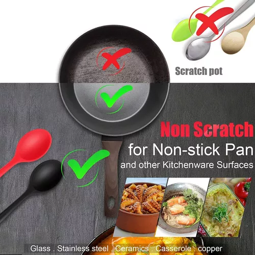 4 cucharones de silicona para cocinar, 4 colores, cucharón de sopa medio,  cucharas de cocina resistentes al calor, cucharas de cocina para cocinar y