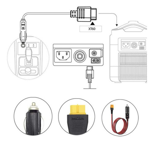 Cabo De Extensão De Conector Xt60 Com Plugue Mais Leve De 10