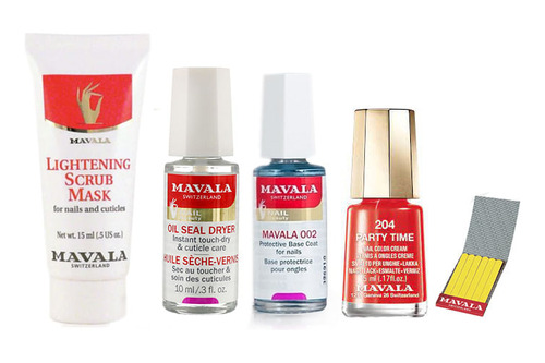 Kit Manicura Mavala Oil Seal + Base + Nail Mask + Esmalte + 