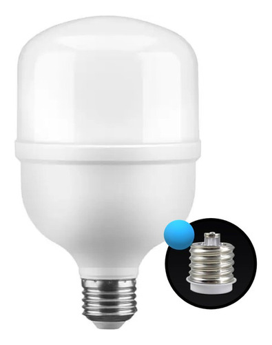 Lampara Led Galponera 50w Rosca E27 Foco + Adaptador E40