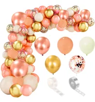 Comprar  100 Art Arco Organico Gold Rose Globo Deco Baby Shower 
