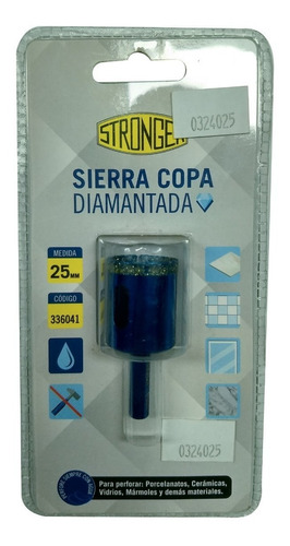Sierra Copa Diamantada Taladro P/ Porcelanato 25mm Stronger