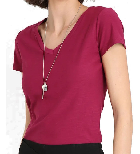 Kit 2 Blusa Camiseta Básic Feminina Malha Premium Fresquinha