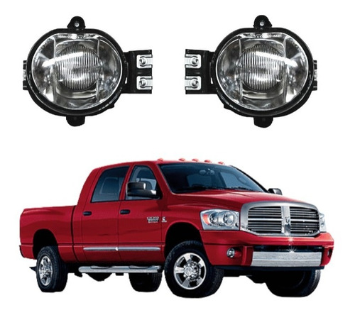 Par Faros Niebla Dodge Pick Up 2002 - 2008 Con Foco Der=izq