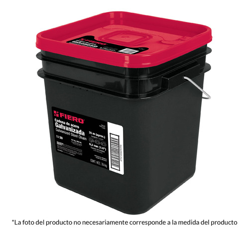 Cadena Galvanizada 1/2 Cubeta 19kg Fiero