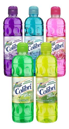 5 Limpiadores Para Pisos Y Baños Surtido Colibrí 500ml