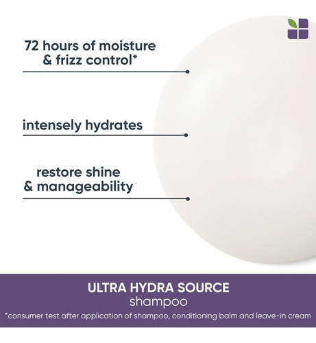 Shampoo Biolage Ultra Hydra Source 400ml Para Cabelos Muito