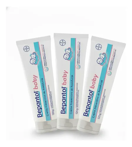 Kit 3 Proteção Bepantol Baby 120g Creme Fácil Limpeza 120g
