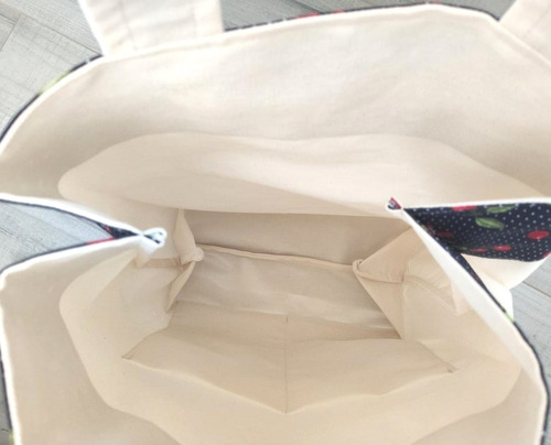 Imagem 4 de 4 de Sacola Ecológica Ecobag Grande Com Bolsos Para Praia Compras