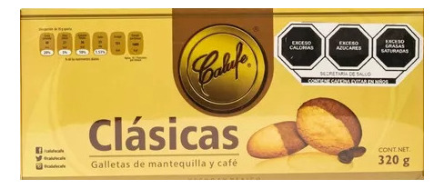 Galletas Clásicas Calufe De Mantequilla Y Café De 320gr
