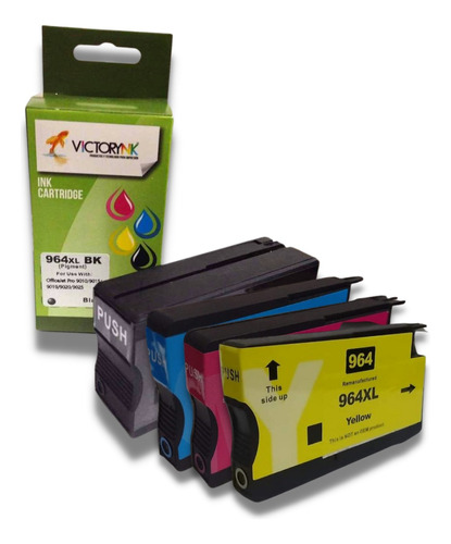 Pack 4 Cartuchos Genéricos Victorynk Para Hp 964xl 1600 Pags