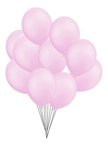 Balão Rosa Bebê Perolizado Candy Happy Day Nº 9 Bexiga 25 Un