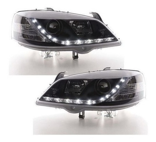 Faros Astra 98-03 C/lupa Y Leds Precio X Par