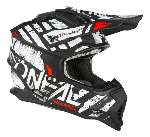 Casco moto enduro Hexx oneal 3 series Negro/Rojo - Oneal Perú