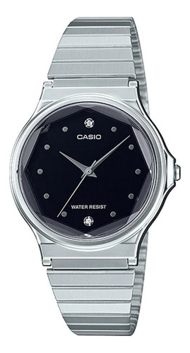 Reloj Casio Mq-1000d-1adf Hombre 100% Original Color de la correa Plateado Color del fondo Negro