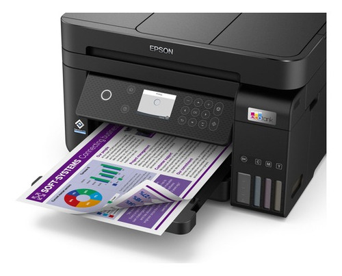 Imagen 4 de 5 de Impresora a color multifunción Epson EcoTank L6270 con wifi negra 220V