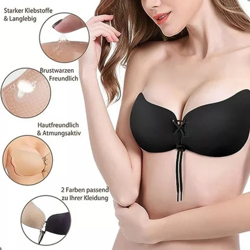 ` 3 Piezas Bra Strapless Push Ups Invisible Strapless Bra