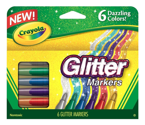 Marcadores Glitter Crayola X6 Colores