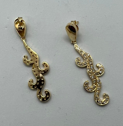 Brinco De Ouro 18k 750 Com Diamantes J R Joalheiro.
