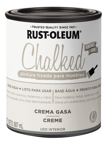 Imagen 1 de 6 de Chalked Pintura Tizada Brochable, Mate 887ml