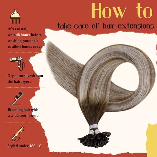Extensiones Cabello Natural 14in Balayage #3/8/22 Casta 50gr