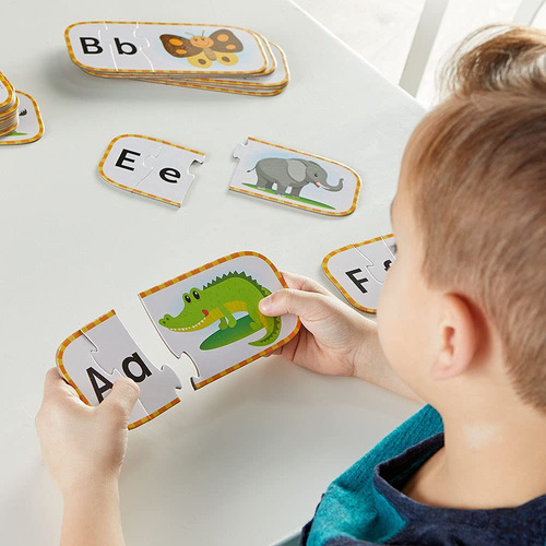 Recursos De Aprendizagem De Cartas De Quebra-cabeça Do Alfab