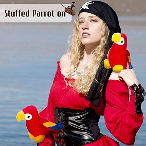 Funtery 2 Piezas 10 Pulgadas Pirata Loro Hombro Accesorio Re