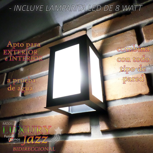 Imagen 2 de 10 de Artefacto Iluminacion Exterior Jardines Lampara Led 8w X5uni