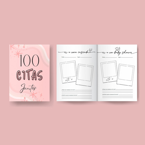 Agenda Libreta 100 Citas Juntos, Nueva Edición 2025 Blanco