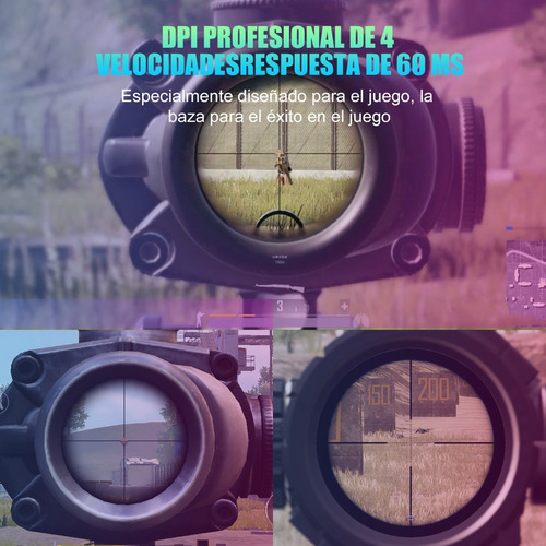 Mouse De Juego Cableado Para Mousepad Gamer 6800 Dpi Ratón