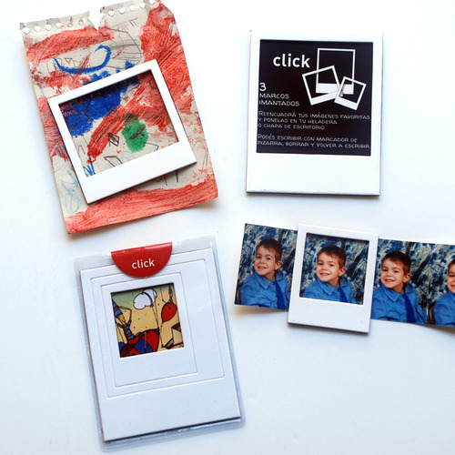 Clicks - 3 Marcos De Fotos Con Imán Tipo Polaroid