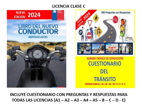 Libro Del Conductor Clase C Motociclista + Cuestionario Exam