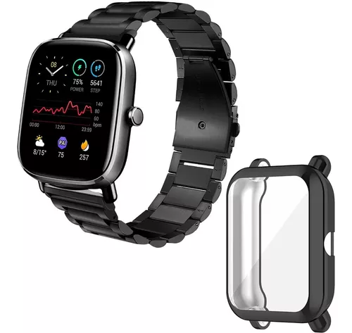 Correa acero Amazfit GTS 2 (negro) 