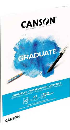 Cuaderno Para Acuarelas Canson Sketchbook A3 250gr