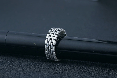 Imagen 5 de 5 de Anillo 4 Lineas Plata 0.925 Ajustable - 844