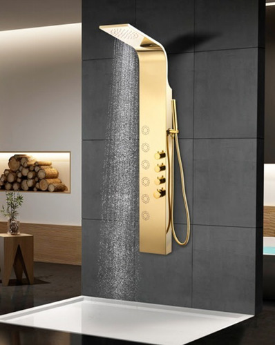 Columna De Ducha Dubai Acero Inox. 6 Jets - Gorena Agua