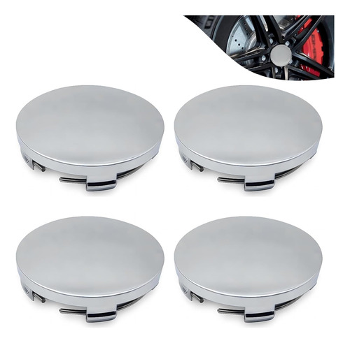 4 Tapacubos Centrales De Rueda De Automóvil De 2.36 X 0.57 P