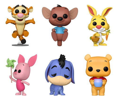 Winnie Pooh, Tiger, Igor, Piglet, Conejo Y Rito Funko Pop!