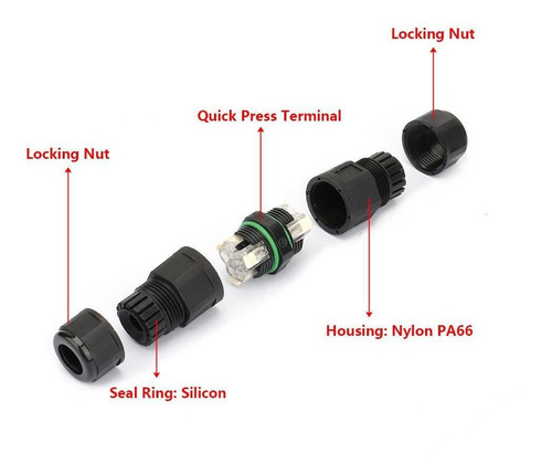 Imagen 3 de 9 de Conector De Cable Impermeable Ip68 De 3 Pines Con Terminal E
