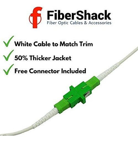 Cable Fibershack Sc/apc A Sc/apc De 20 Metros -blanco