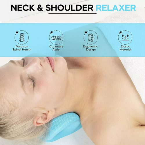 Relajante De Cuello Hombros Dispositivo De Tracción Cervical Color Azul