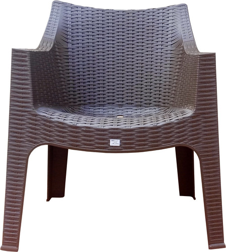 Silla Plástica Poltrona Tejida Malla Estilo Rattan Duraplas