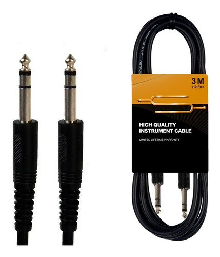 Cable Plug 3 Metros - Plastico - Guitarra Bajo Simisol