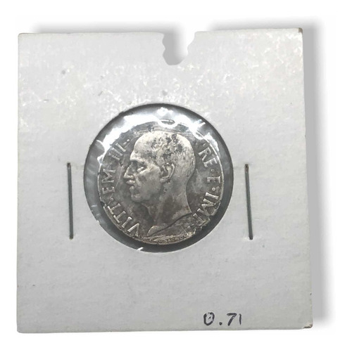 Moneda Antigua De Italia De 20 Centésimos Del Año 1942 Wwii (Usado)