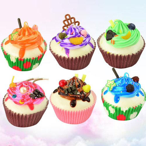 Cupcake Learning Toys Simulation Cupcake Fake Fruit 6 Unidad