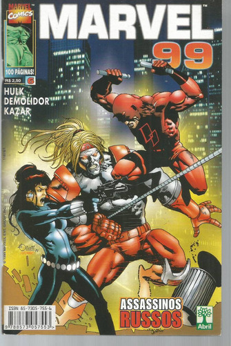 Marvel 99 N° 06 - Assassinos Russos - 100 Páginas Em Português - Editora Abril - Formato 13,5 X 21 - Capa Mole - 1999 - Bonellihq 6 Cx443 H18