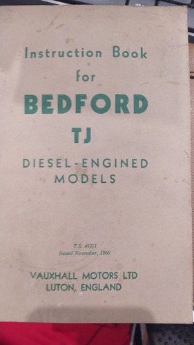 Manual Camión Bedford Tj 1960 Original Impreso En Inglés